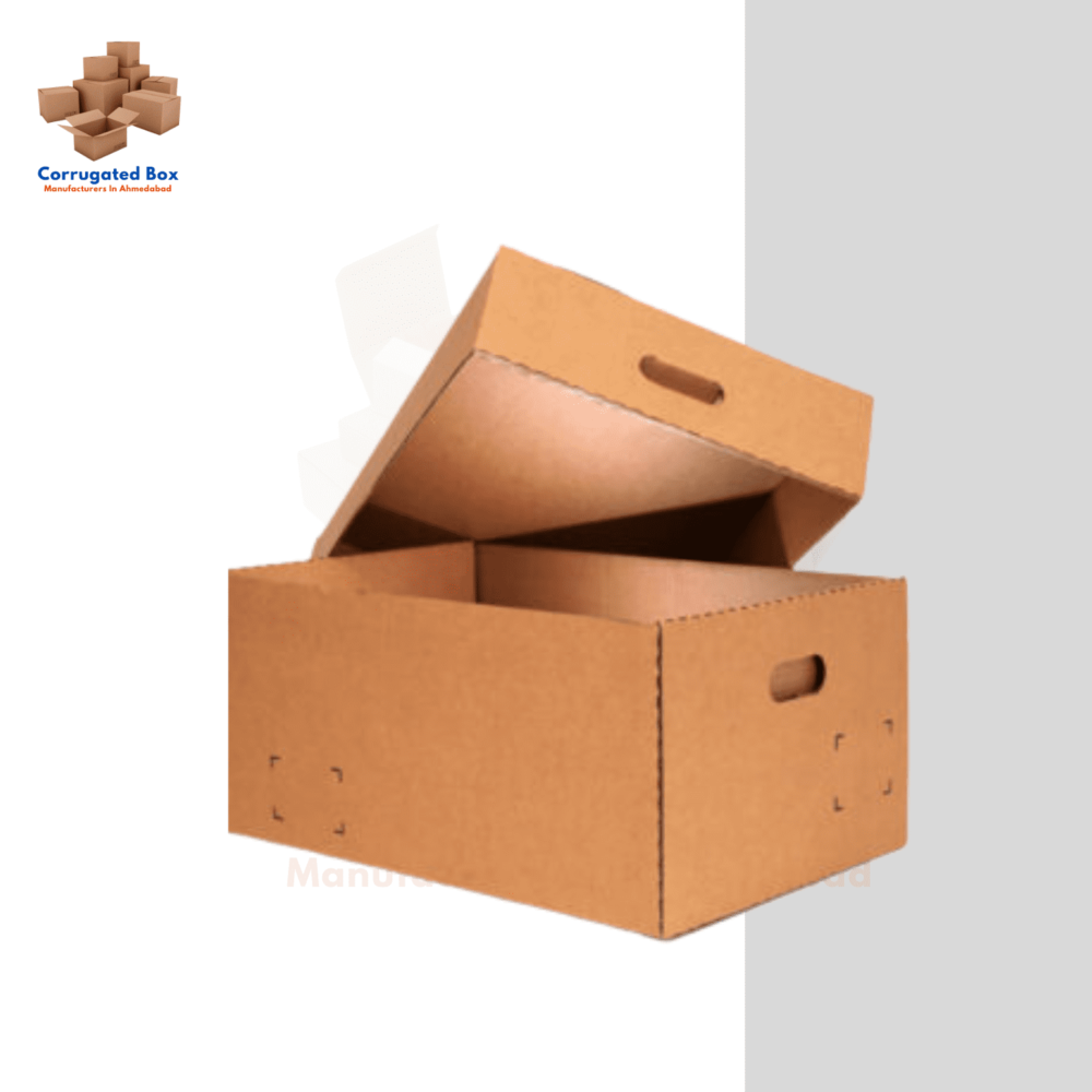 Top and bottom corrugated box